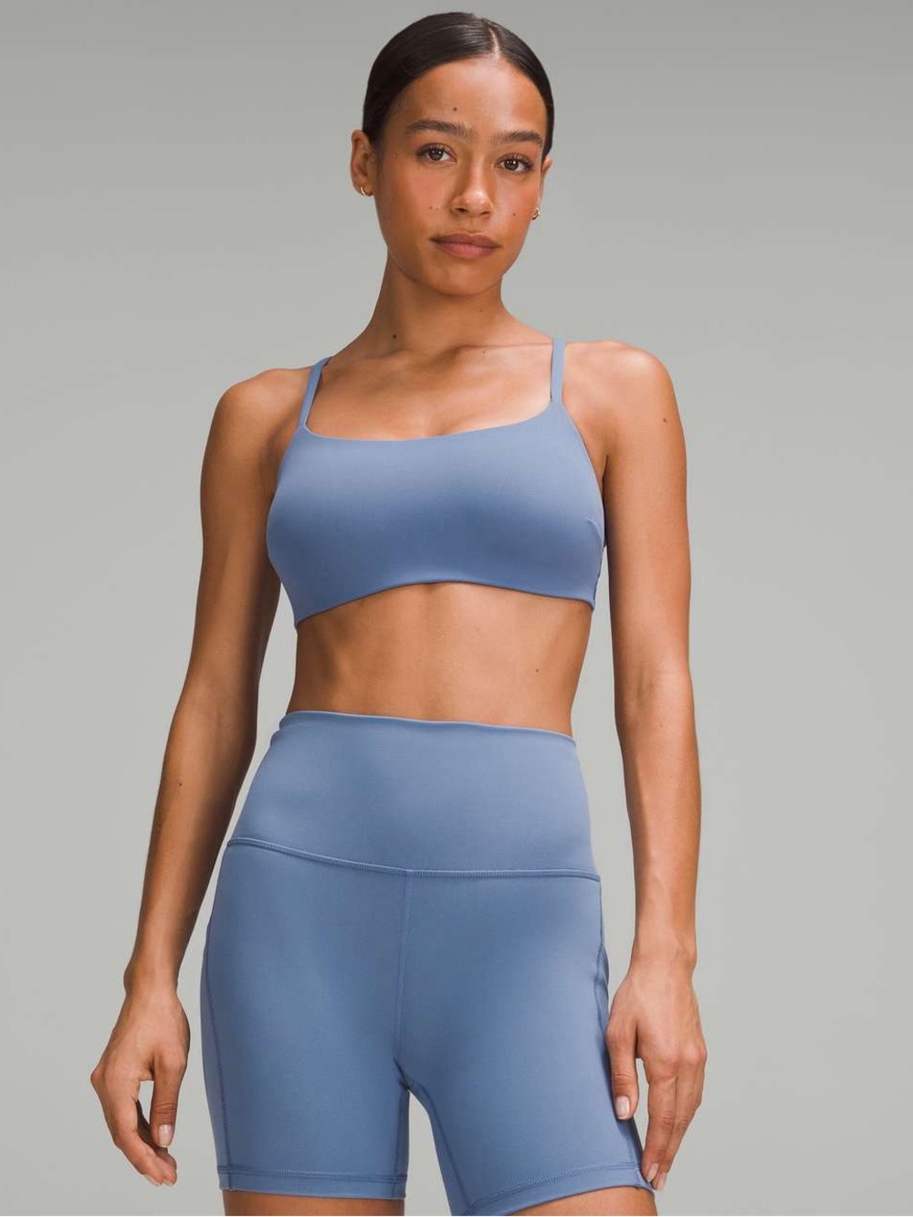 lululemon athletica Oasis Blue Wunder Train Sports Bra- Ribbed